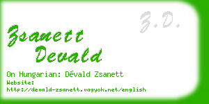 zsanett devald business card