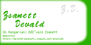 zsanett devald business card